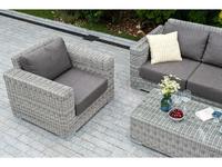 4SIS: Боно: кресло садовое  с подушками (серый)