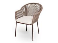 4SIS: Лион: стул садовый с подушкой (бежевый, коричневый)