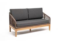 4SIS: Канны: диван садовый 2 местный с подушками (коричневый)