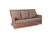 4SIS: Гляссе: диван садовый 3 местный подушками (коричневый)