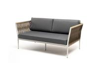 4SIS: Касабланка: диван садовый 2 местный с подушками (серый)