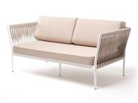 4SIS: Касабланка: диван садовый 2-х местный с подушками (серо- коричневый)