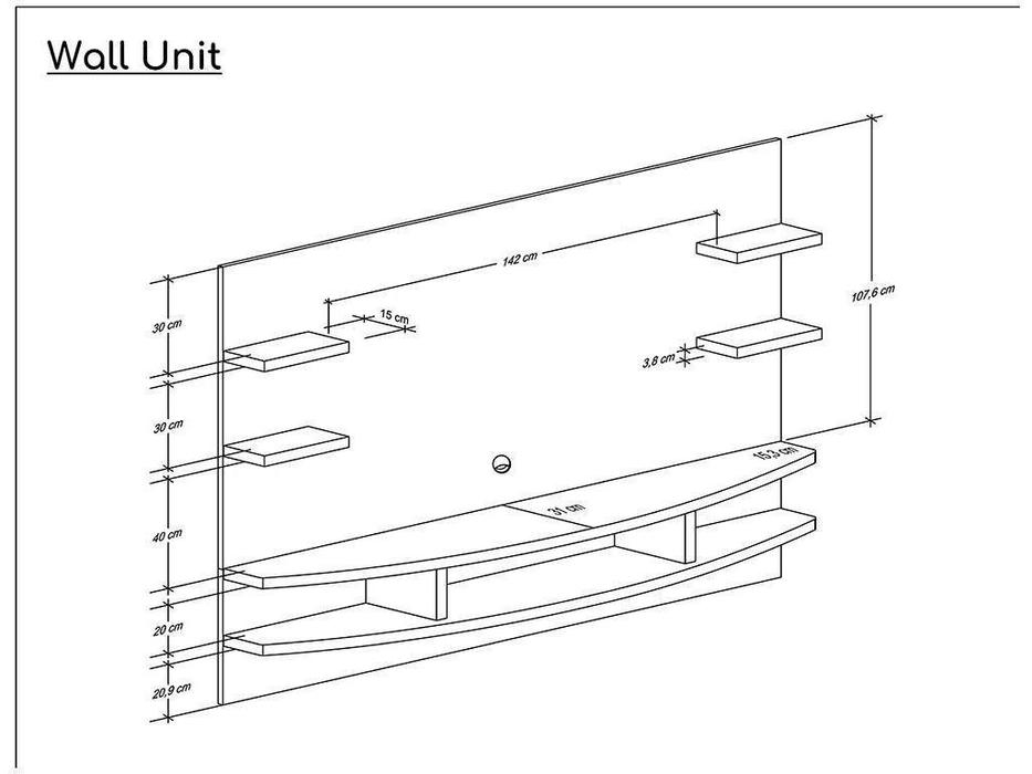 Status: Wall unit: панель под телевизор  (беленый дуб)