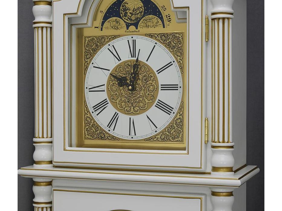 Columbus: часы напольные  (белый, золото)