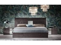 ALF: Heritage: кровать 160х200  (dark velvet birch high gloss)