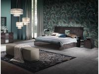 ALF: Heritage: кровать 180х200  (dark velvet birch high gloss)
