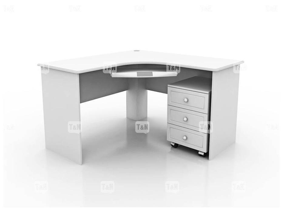 Tomyniki: Michael: стол письменный  угловой (белый, розовый, зеленый, беж)
