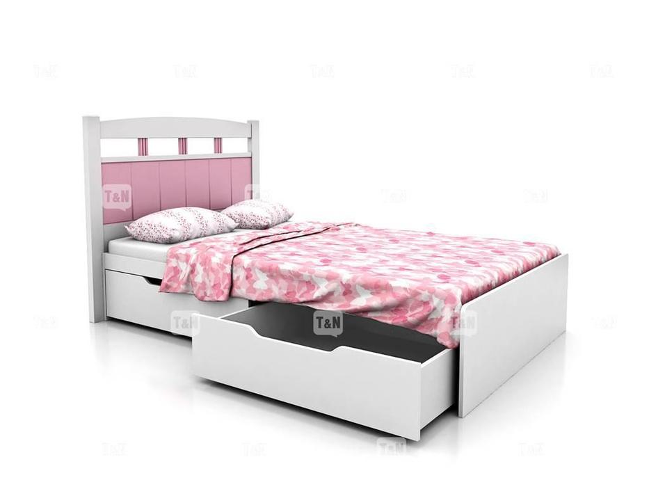 Tomyniki: Robin: кровать 90х190  (белый, розовый, голубой, беж)