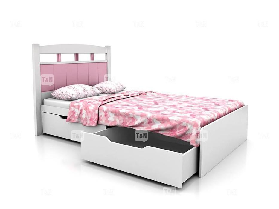 Tomyniki: Robin: кровать 120х190  (белый, розовый, голубой, беж)