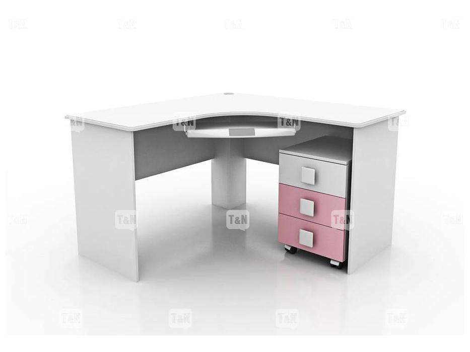 Tomyniki: Tommy: стол письменный  угловой (розовый, салатовый, голубой, цвет дуба)