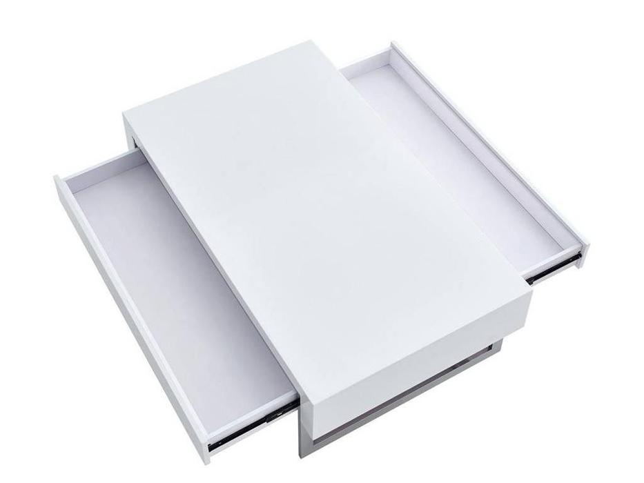 ESF: стол журнальный  с 2 ящиками (белый)