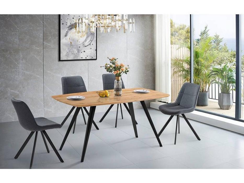 ESF: Modern: стол обеденный  (светлое дерево, черный)