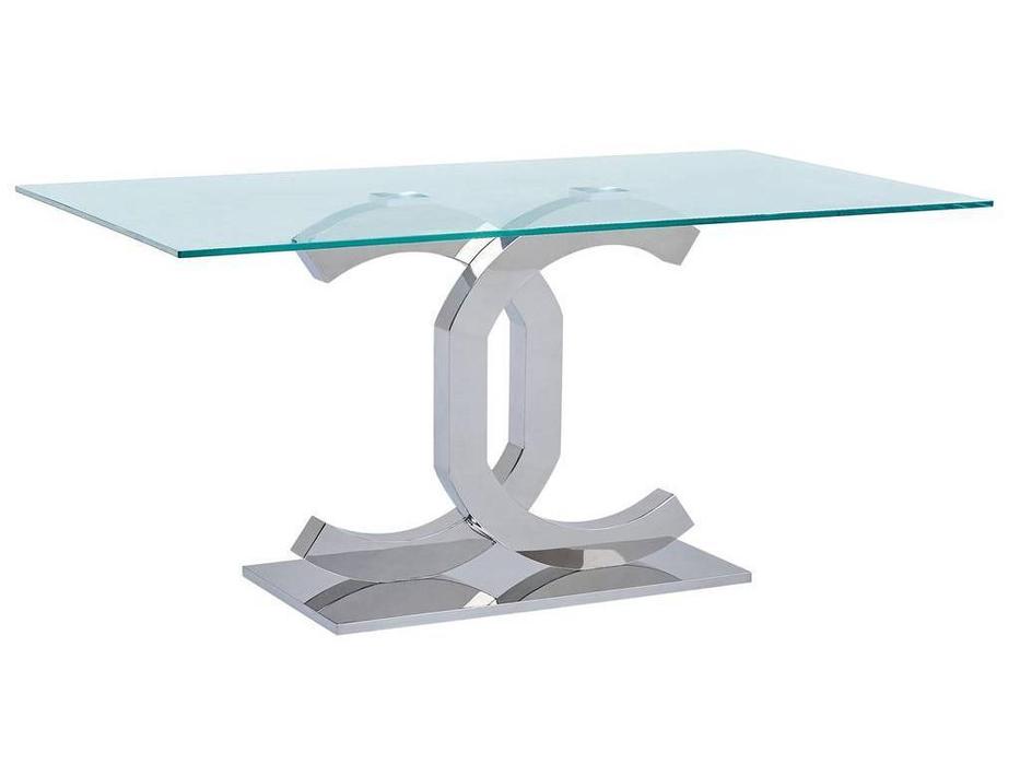 ESF: Modern: стол обеденный  (хром, стекло)