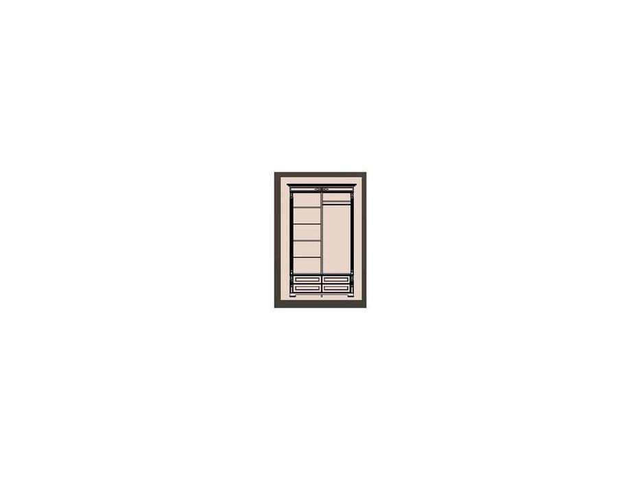 Arco: Decor: шкаф 2-х дверный  (беж, коричневая патина)
