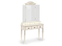 Arco: Прованс: стол туалетный  с зеркалом (белый, патина)