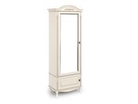 Arco: Прованс: шкаф 1 дверный  с зеркалом (белый, патина)
