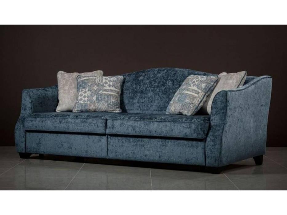 Liberty: Bergamo: диван 3-х местный  раскладной ткань (синий)