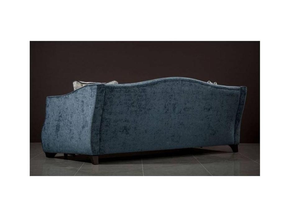 Liberty: Bergamo: диван 3-х местный  раскладной ткань (синий)