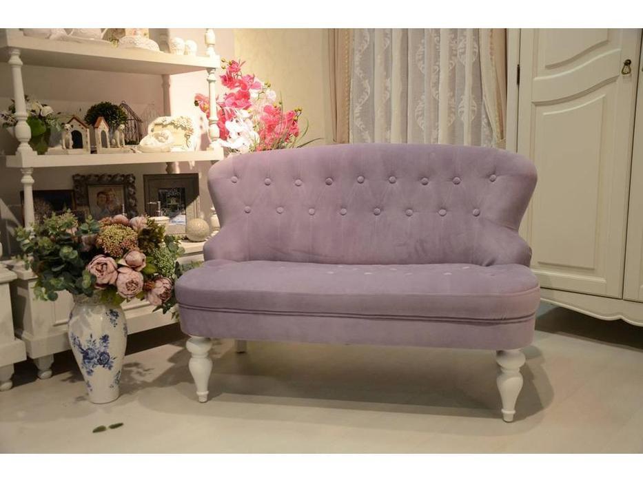 LAtelier Du Meuble: Canapes: диван 2-х местный  (фиолетовый, белый)