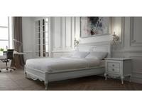 БМ: Неаполь: кровать 180х200 без изножья  (белый, серебро)