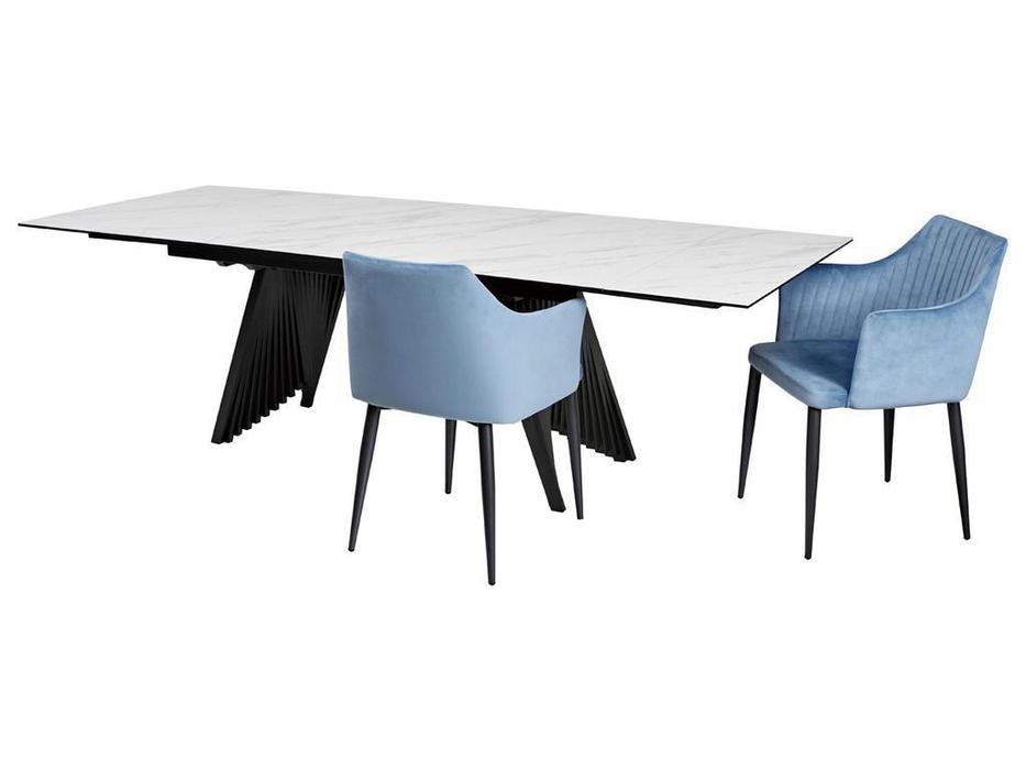 Megapolis: Ivar: стол обеденный раскладной (белый, черный)
