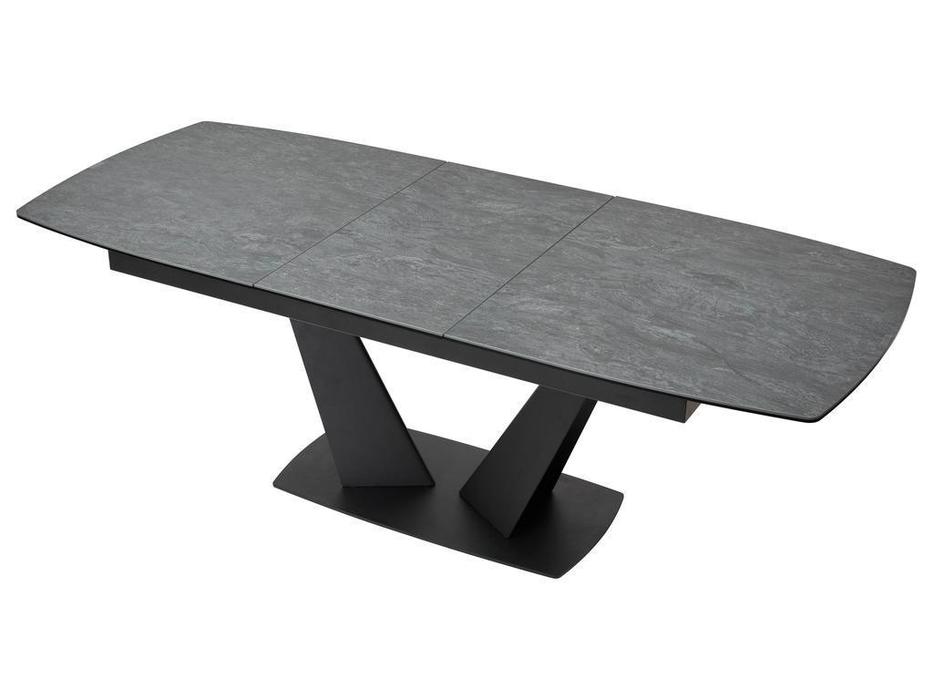 Megapolis: ACUTO2: стол обеденный раскладной (темно-серый, черный)