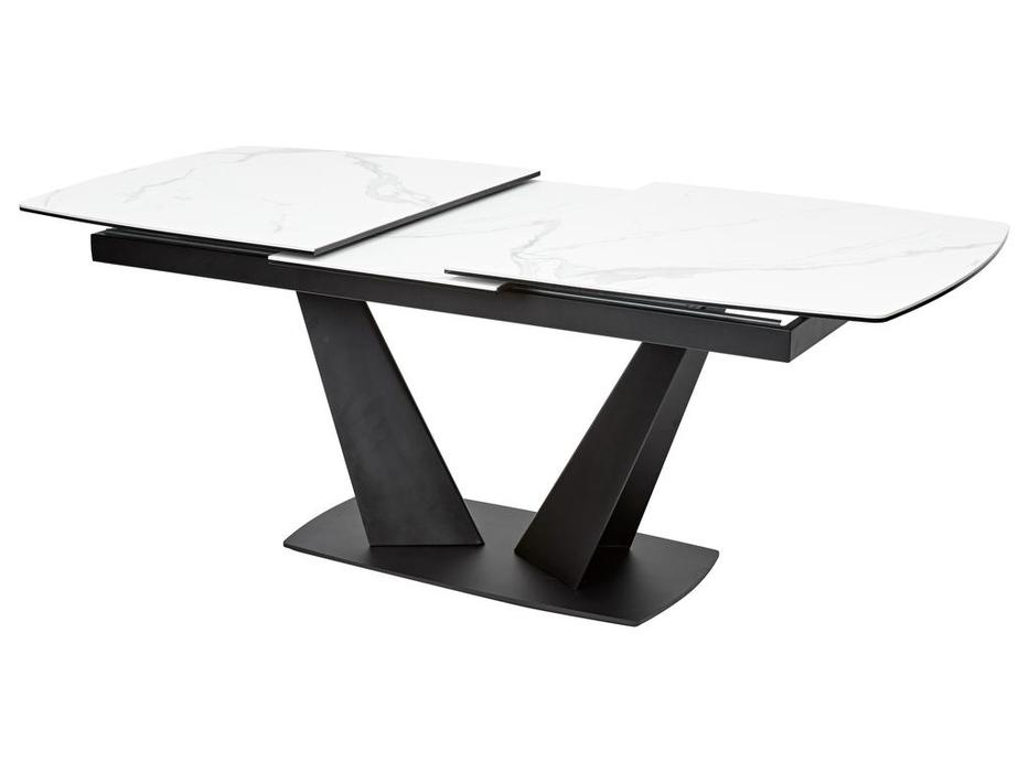 Megapolis: ALATRI: стол обеденный  раскладной (белый мрамор, белый)