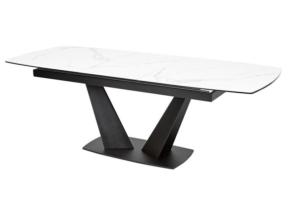 Megapolis: ALATRI: стол обеденный  раскладной (белый мрамор, белый)