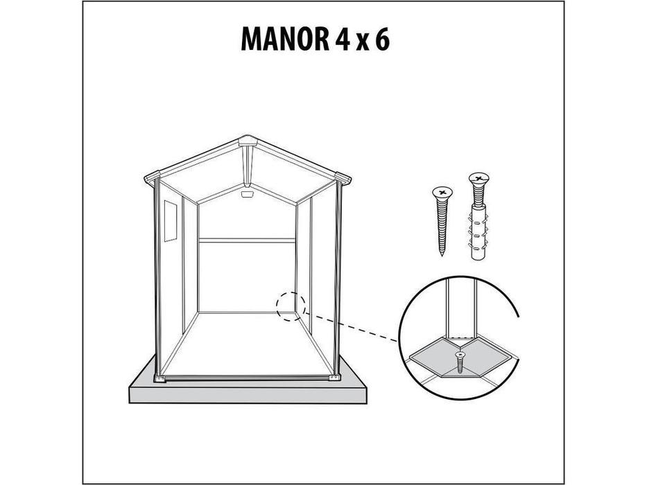 Keter: Manor: сарай пластиковый 4х6 (серый)