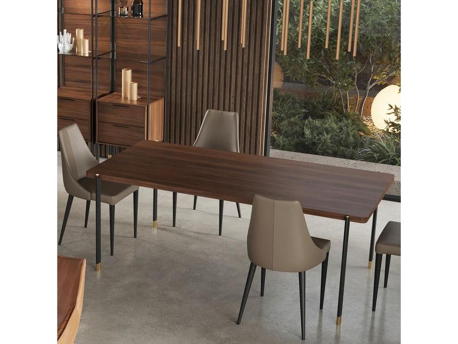 Mod Interiors: Benissa: стол обеденный  (шпон ореха, черный)