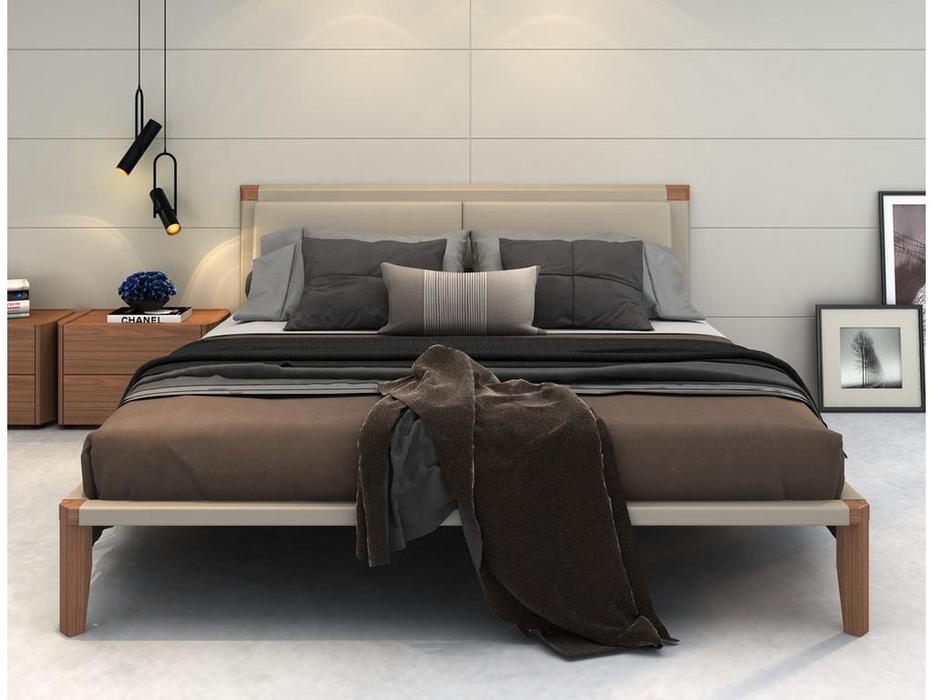 Mod Interiors: Avila: кровать 160х200  (орех, бежевый)