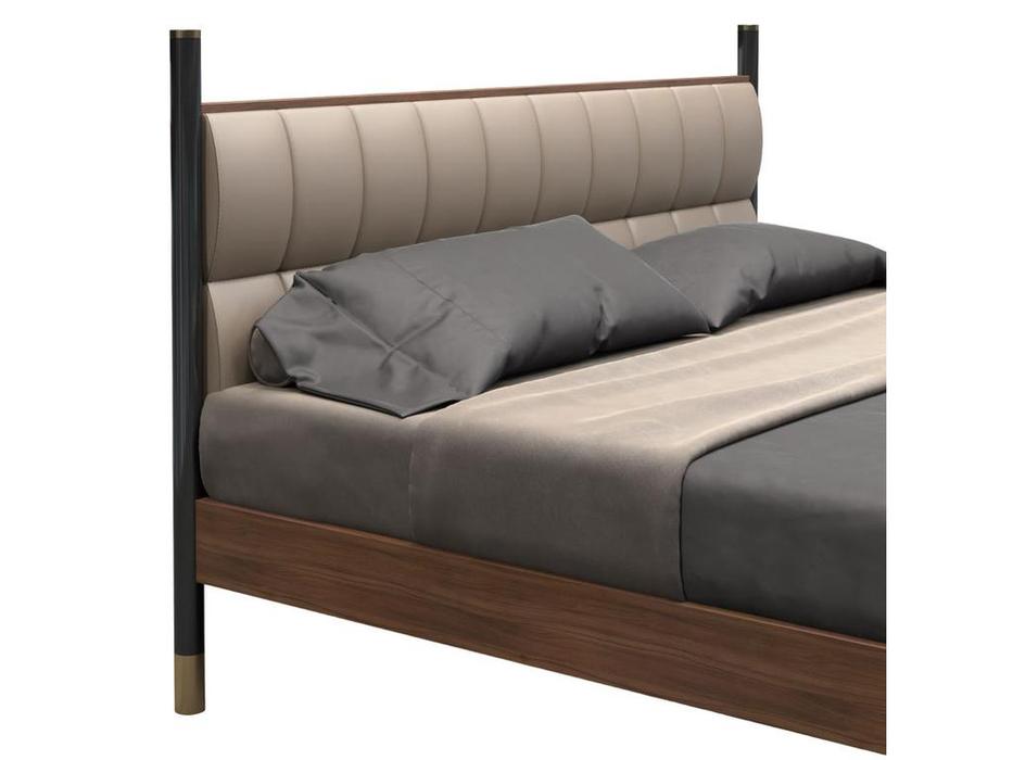 Mod Interiors: Benissa: кровать 180х200  (шпон ореха, черный)