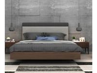 Mod Interiors: Menorca: кровать 180х200 c подъемным механизмом  (орех, серый)