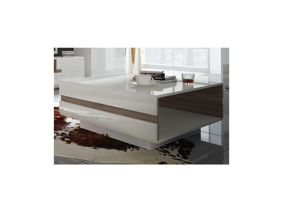 Anrex: Linate: стол журнальный  (белый, сонома трюфель)