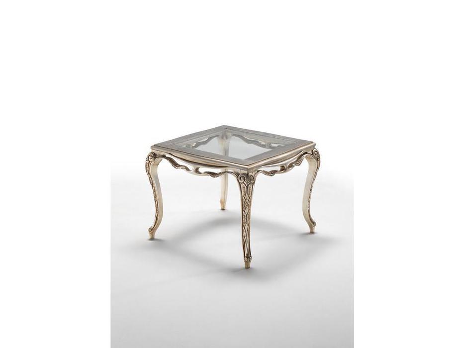 Goldconfort: Rose: стол кофейный (серебро, ткань)