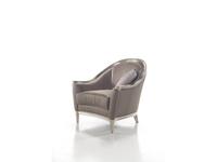 Goldconfort: Dahlia: кресло (серебро, ткань)