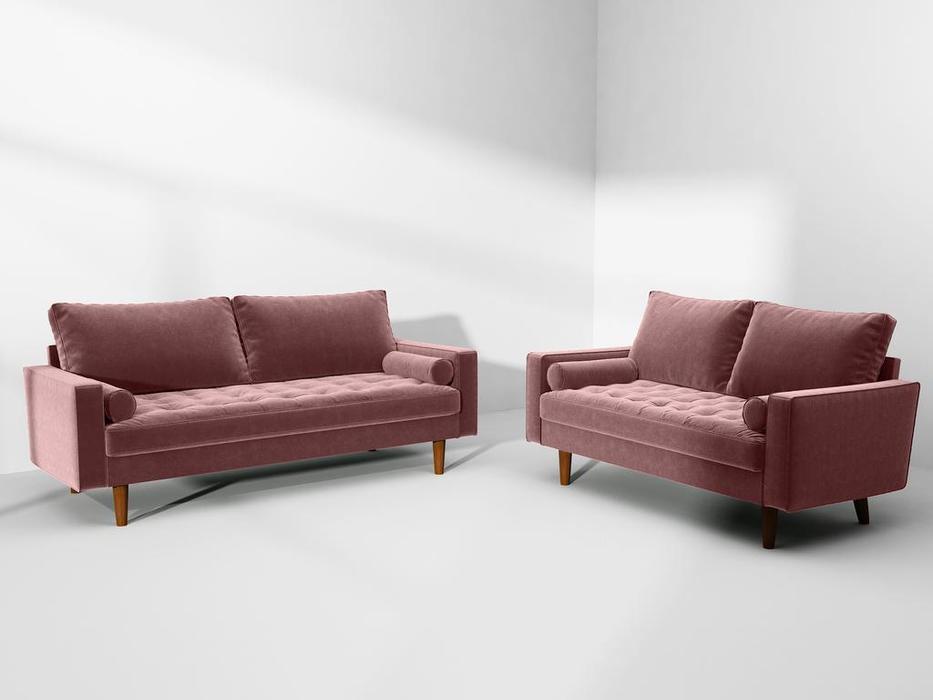 Bradexhome: Scott: диван 2 местный  (пепельно-розовый)