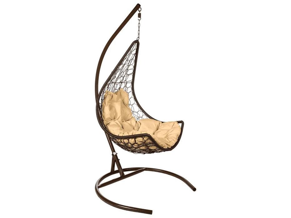 Bradexhome: Релакс: кресло подвесное  с опорой (коричневый)