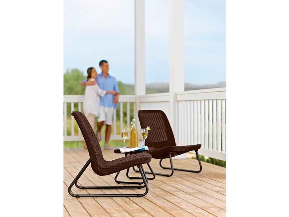 Keter: Rio patio: 2 кресла и столик  (коричневый)