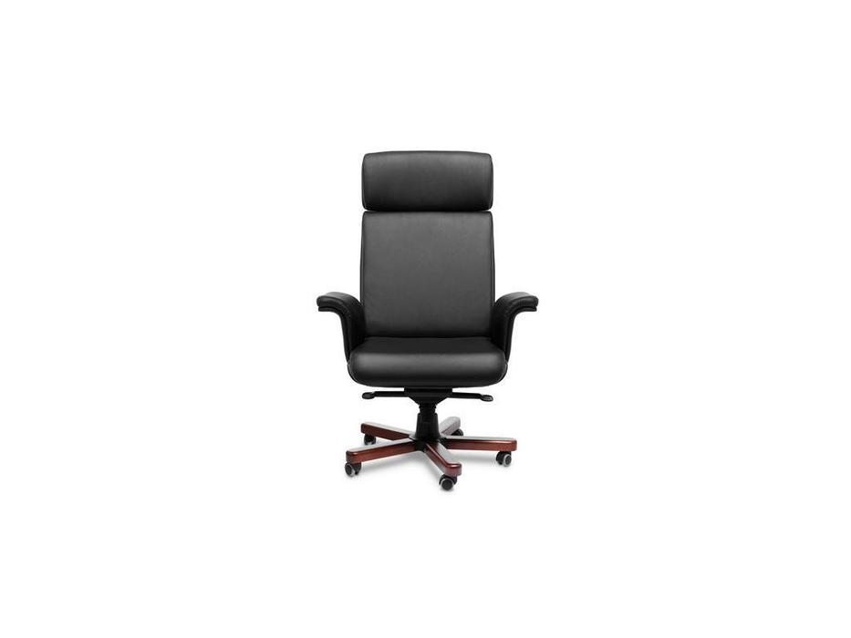 Line: Split: кресло руководителя  (темный орех, кожа черная)