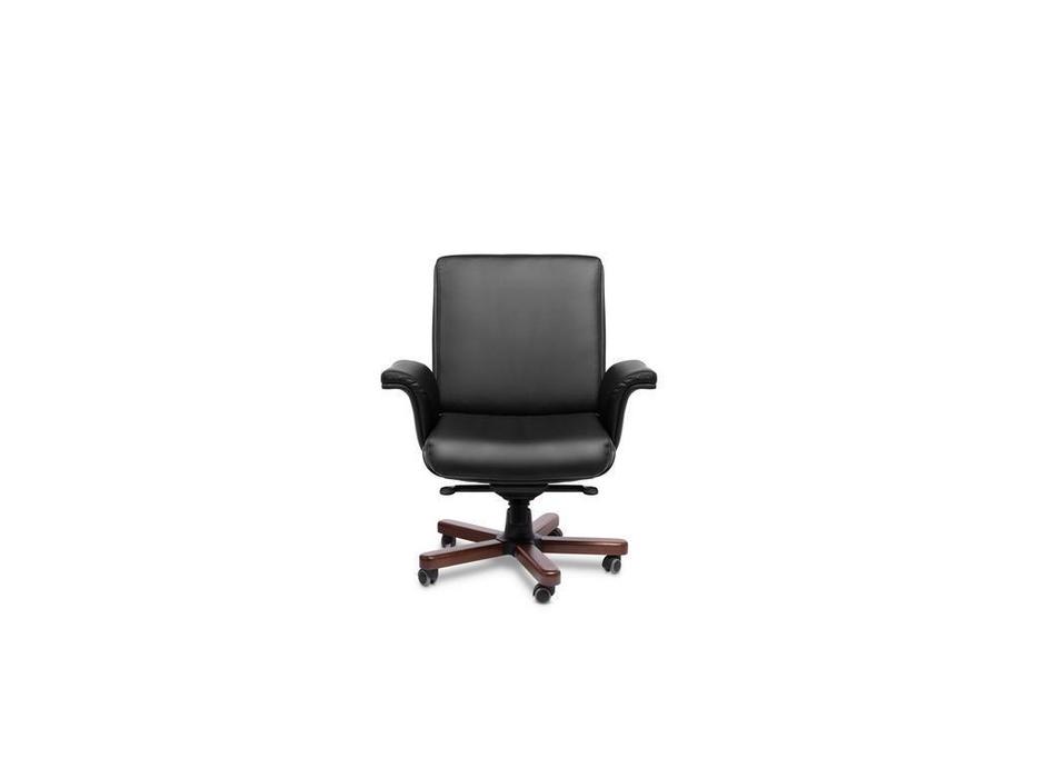 Line: Split: кресло руководителя  (темный орех, кожа черная)