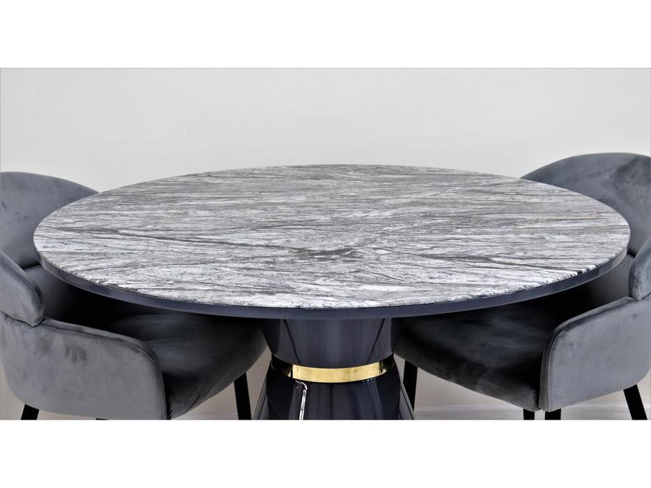 Linhai Lanzhu: Орион: стол обеденный  (серый мрамор)