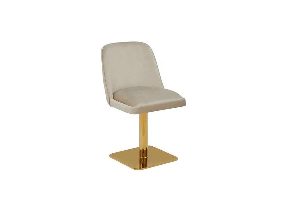 Linhai Lanzhu: стул вращающийся  (светло-бежевый, золото)