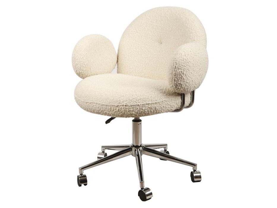Linhai Lanzhu: Клауд: кресло офисное  (молочный, серебро)