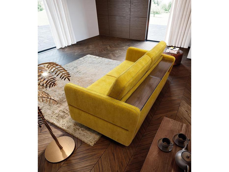 SofTime: Марко: диван 3 местный раскладной, узкие подлокотники (желтый)