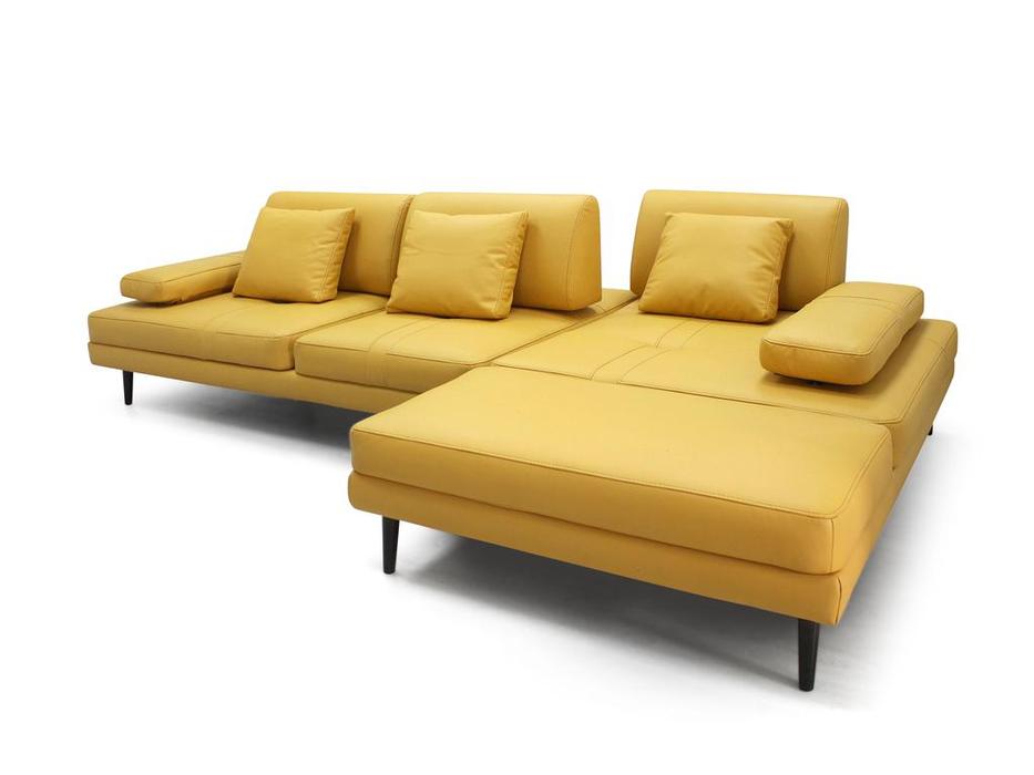 SofTime: Милан-1: диван модульный с оттоманкой (желтый)