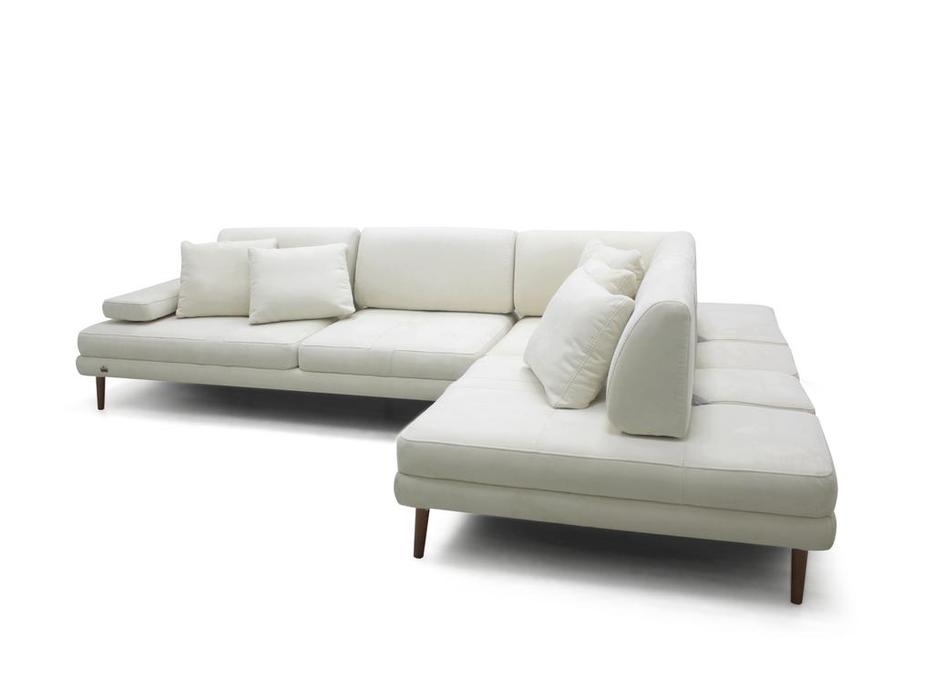 SofTime: Милан-1: диван модульный с оттоманкой (белый)