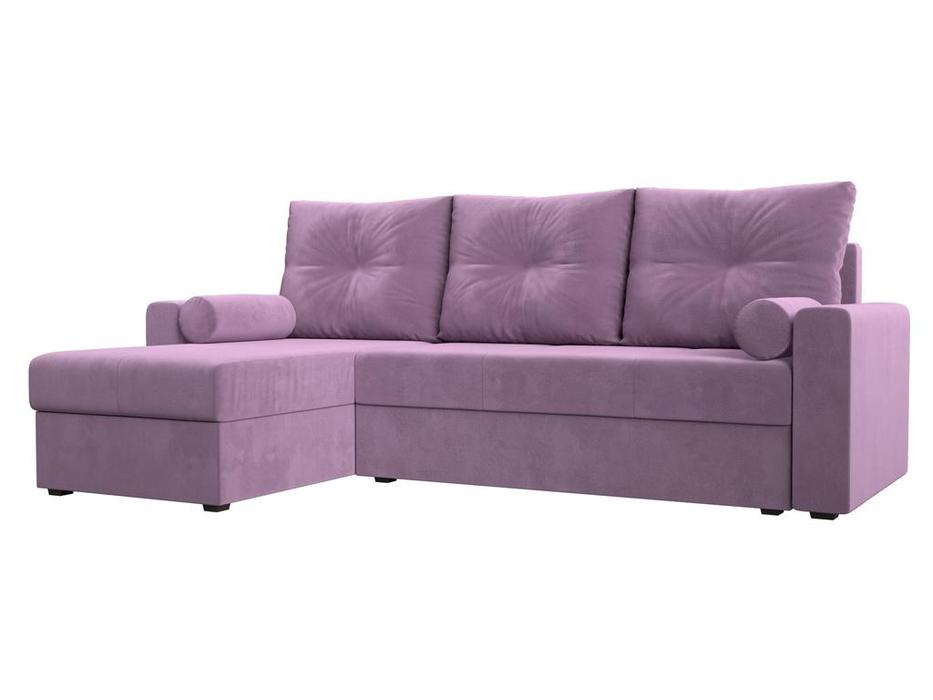 Лига Диванов: Верона лайт: диван угловой  (фиолетовый)