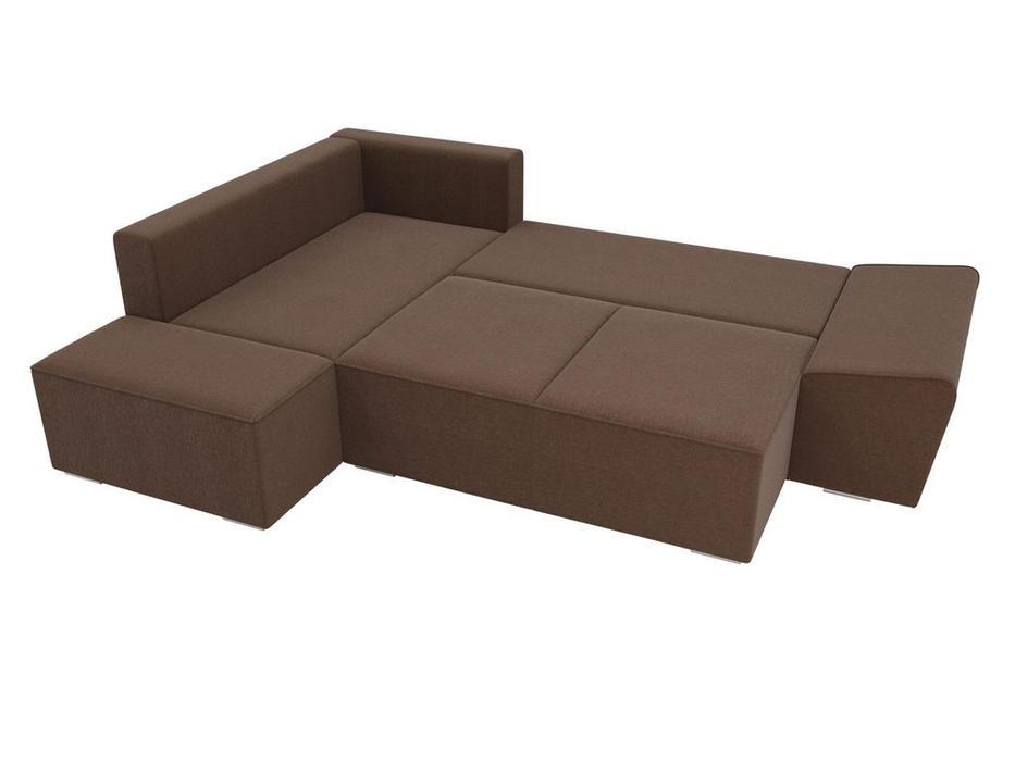 Лига Диванов: Хьюго: диван угловой левый (коричневый)