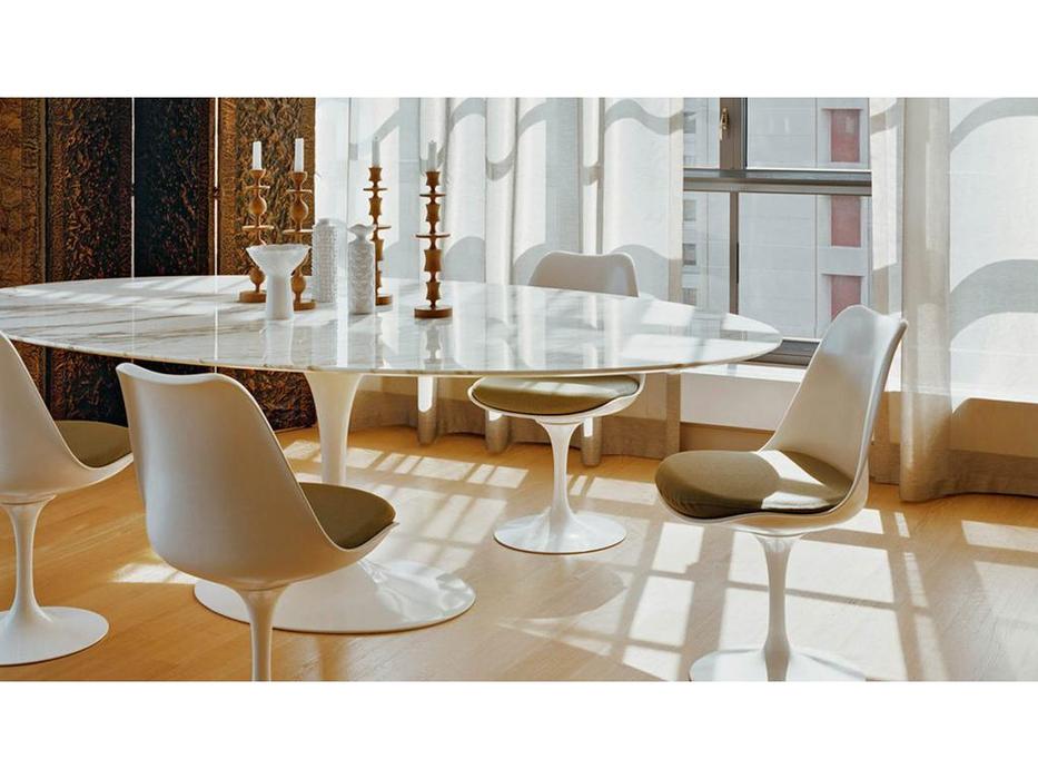 STG: Tulip Oval Marble: стол обеденный Marble  (серый)